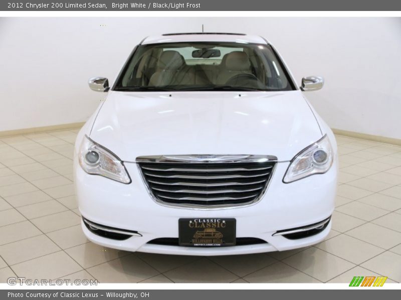 Bright White / Black/Light Frost 2012 Chrysler 200 Limited Sedan