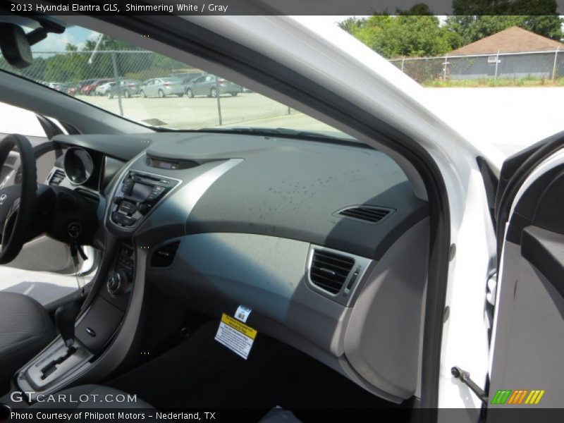 Shimmering White / Gray 2013 Hyundai Elantra GLS