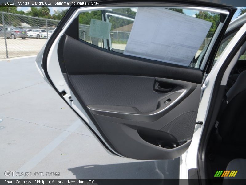 Shimmering White / Gray 2013 Hyundai Elantra GLS