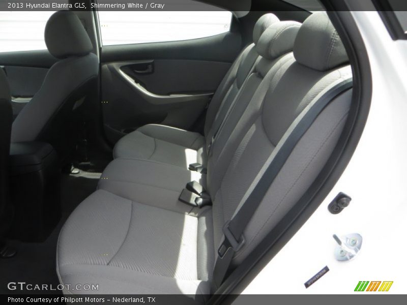 Shimmering White / Gray 2013 Hyundai Elantra GLS