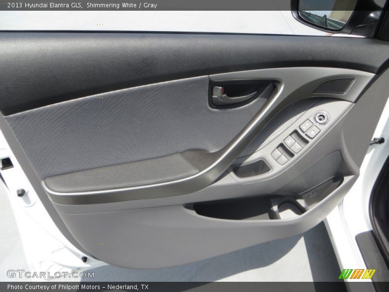 Shimmering White / Gray 2013 Hyundai Elantra GLS