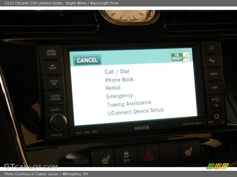 Bright White / Black/Light Frost 2012 Chrysler 200 Limited Sedan