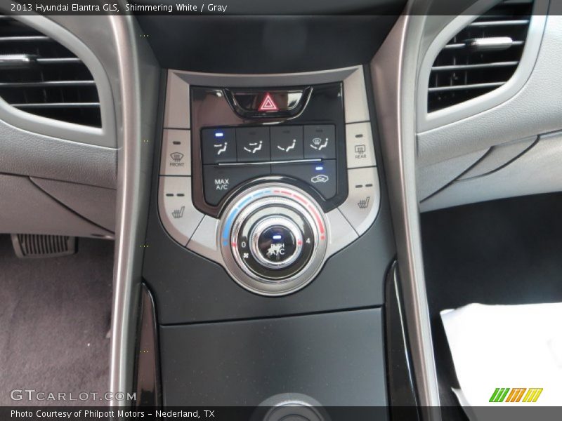 Shimmering White / Gray 2013 Hyundai Elantra GLS