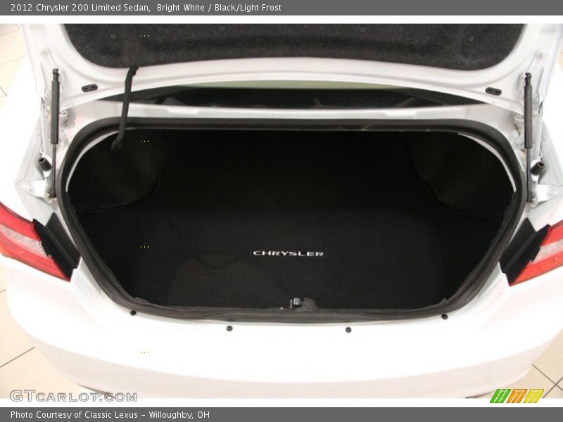 Bright White / Black/Light Frost 2012 Chrysler 200 Limited Sedan