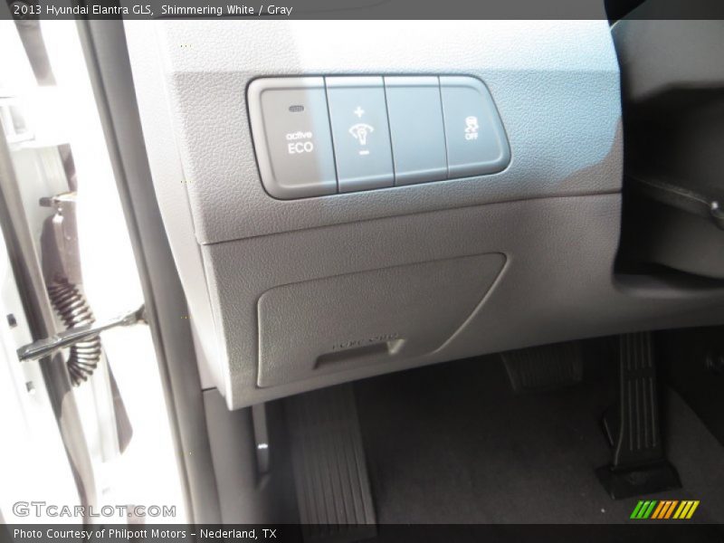 Shimmering White / Gray 2013 Hyundai Elantra GLS