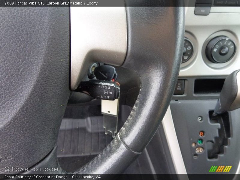 Carbon Gray Metallic / Ebony 2009 Pontiac Vibe GT