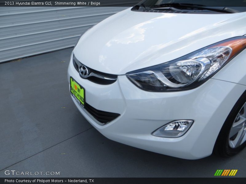 Shimmering White / Beige 2013 Hyundai Elantra GLS