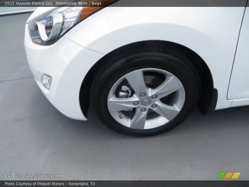 Shimmering White / Beige 2013 Hyundai Elantra GLS