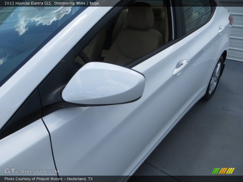 Shimmering White / Beige 2013 Hyundai Elantra GLS