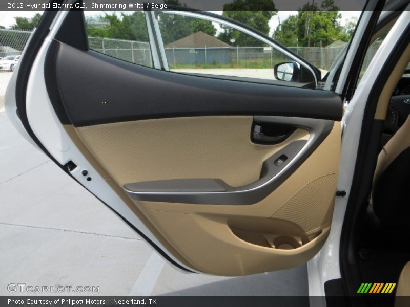 Shimmering White / Beige 2013 Hyundai Elantra GLS