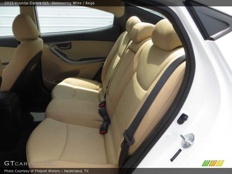 Shimmering White / Beige 2013 Hyundai Elantra GLS