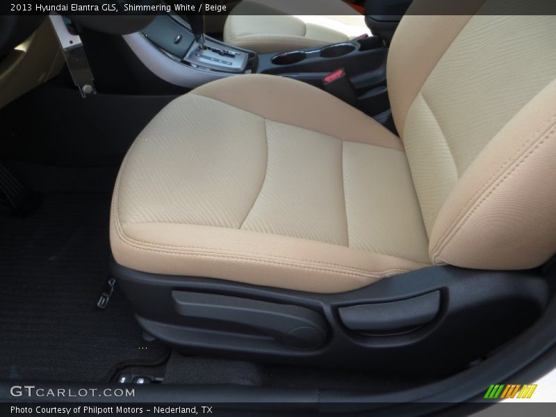 Shimmering White / Beige 2013 Hyundai Elantra GLS