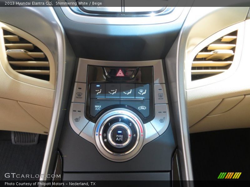 Shimmering White / Beige 2013 Hyundai Elantra GLS