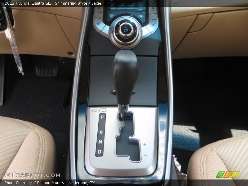 Shimmering White / Beige 2013 Hyundai Elantra GLS