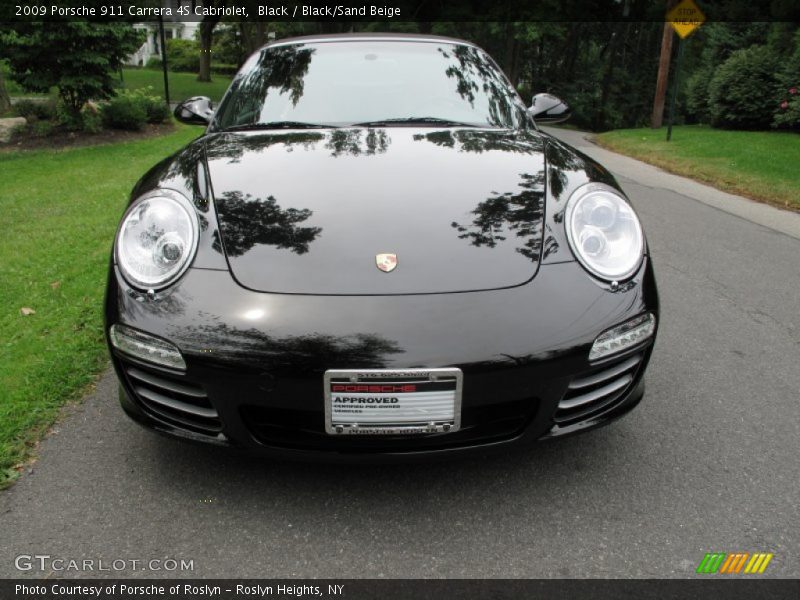 Black / Black/Sand Beige 2009 Porsche 911 Carrera 4S Cabriolet