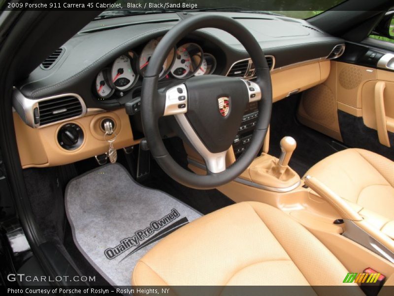 Black/Sand Beige Interior - 2009 911 Carrera 4S Cabriolet 