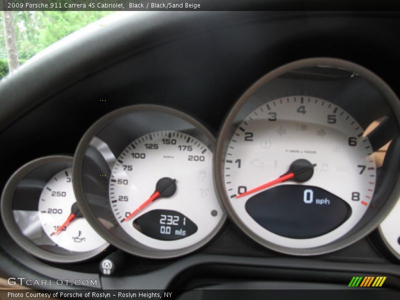 Black / Black/Sand Beige 2009 Porsche 911 Carrera 4S Cabriolet