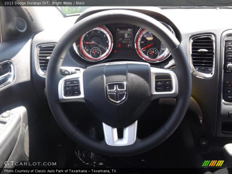 Bright White / Black 2013 Dodge Durango SXT