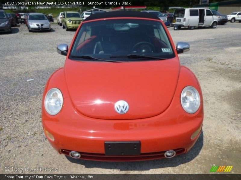 Sundown Orange / Black 2003 Volkswagen New Beetle GLS Convertible