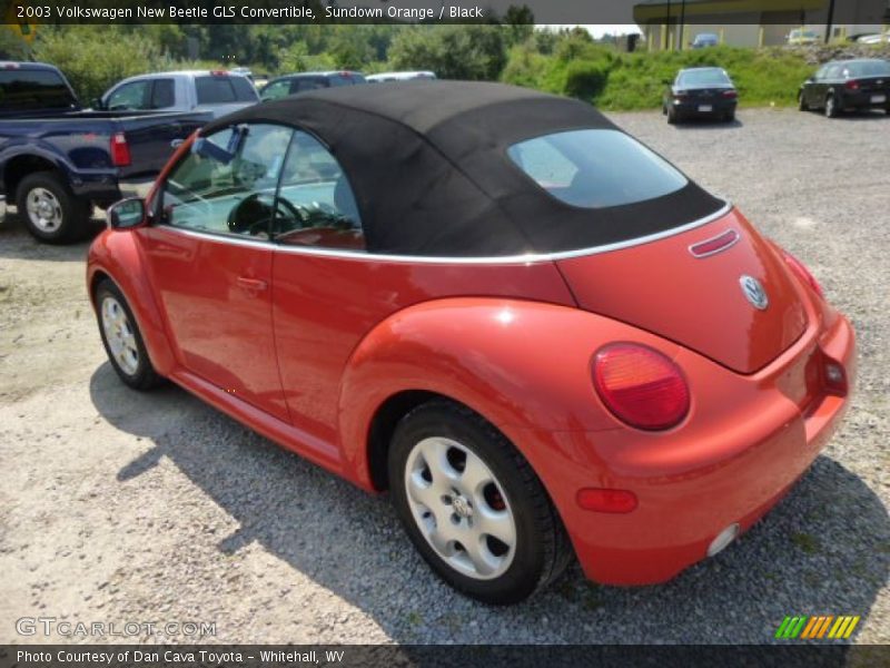 Sundown Orange / Black 2003 Volkswagen New Beetle GLS Convertible