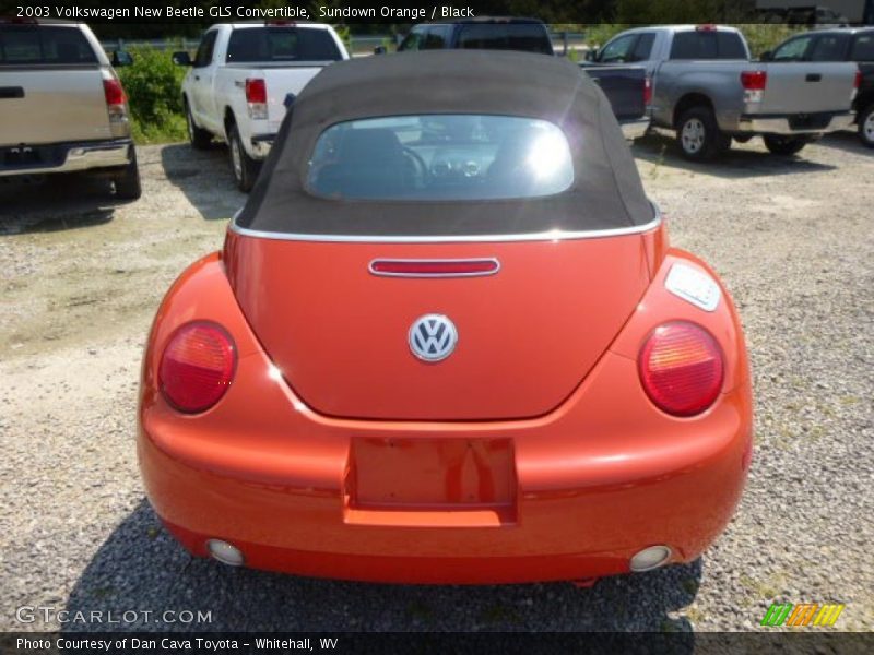 Sundown Orange / Black 2003 Volkswagen New Beetle GLS Convertible