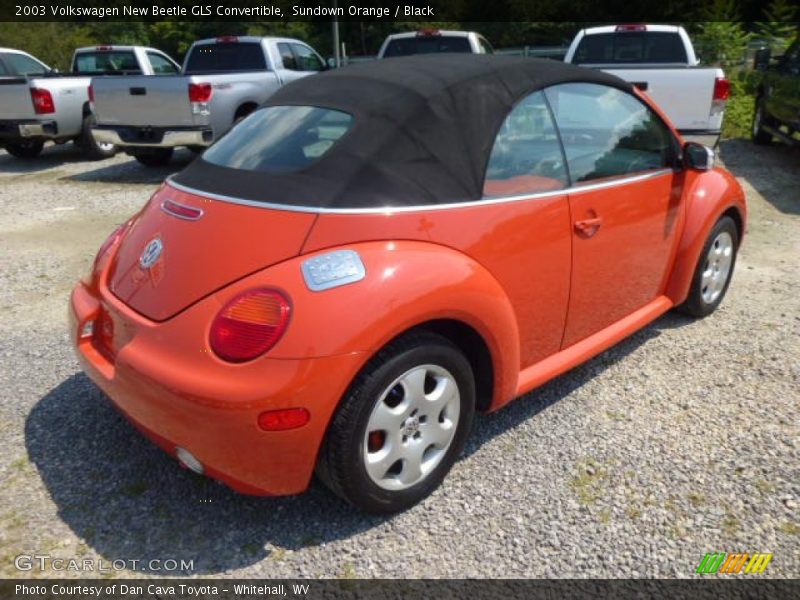 Sundown Orange / Black 2003 Volkswagen New Beetle GLS Convertible