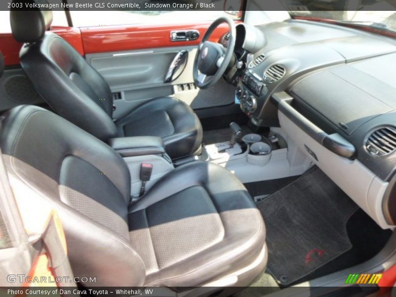 Sundown Orange / Black 2003 Volkswagen New Beetle GLS Convertible