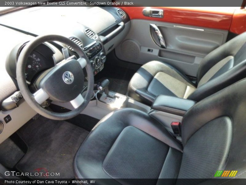 Sundown Orange / Black 2003 Volkswagen New Beetle GLS Convertible