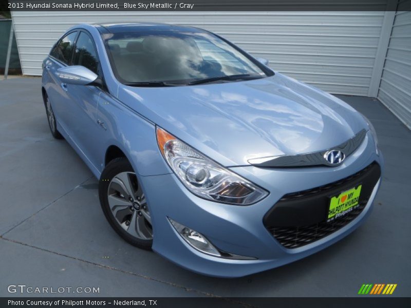 Blue Sky Metallic / Gray 2013 Hyundai Sonata Hybrid Limited