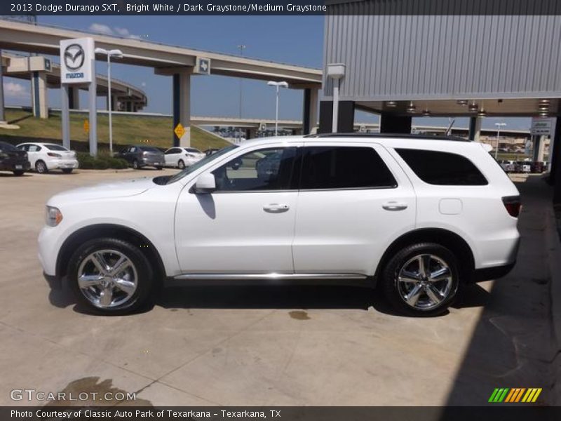 Bright White / Dark Graystone/Medium Graystone 2013 Dodge Durango SXT