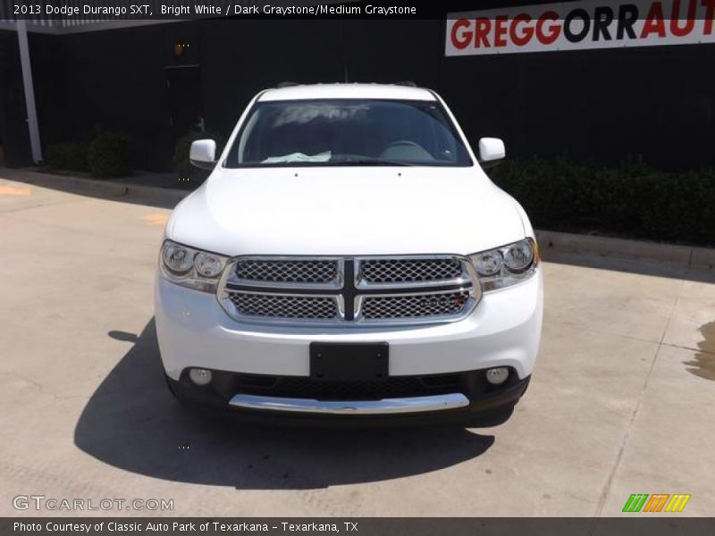 Bright White / Dark Graystone/Medium Graystone 2013 Dodge Durango SXT