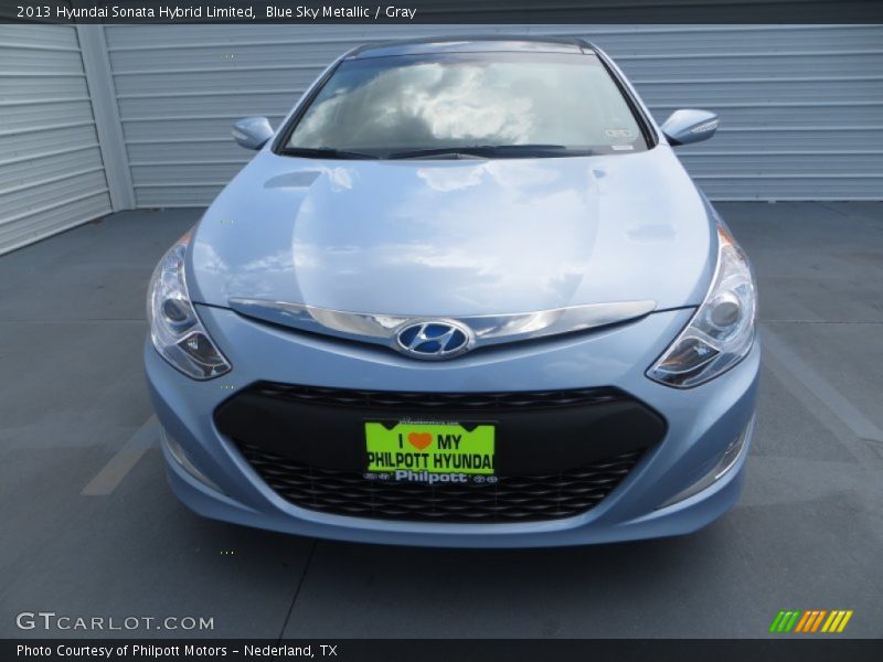 Blue Sky Metallic / Gray 2013 Hyundai Sonata Hybrid Limited