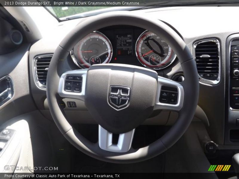 Bright White / Dark Graystone/Medium Graystone 2013 Dodge Durango SXT