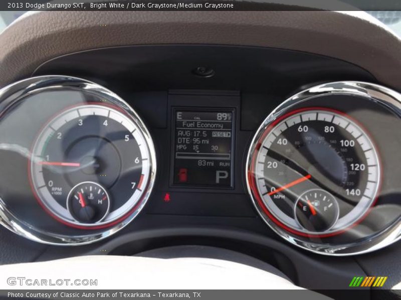 Bright White / Dark Graystone/Medium Graystone 2013 Dodge Durango SXT