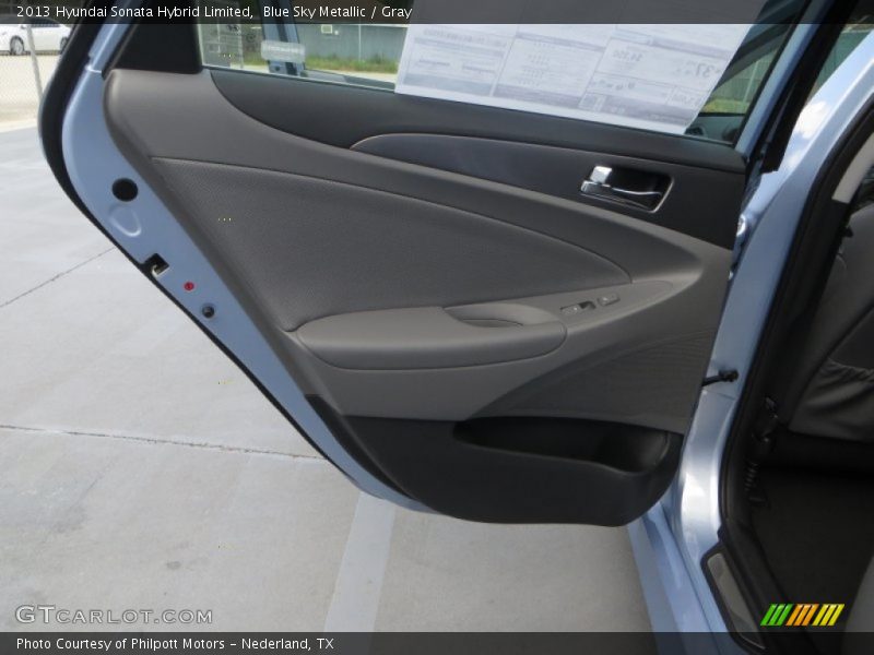 Blue Sky Metallic / Gray 2013 Hyundai Sonata Hybrid Limited