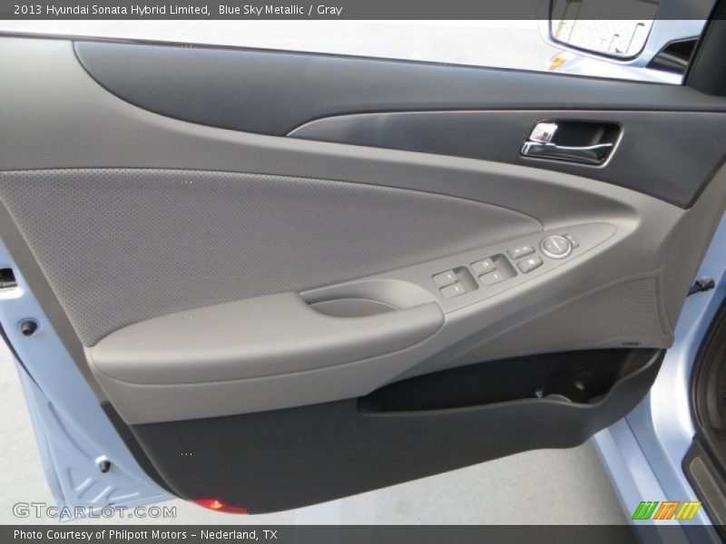 Blue Sky Metallic / Gray 2013 Hyundai Sonata Hybrid Limited