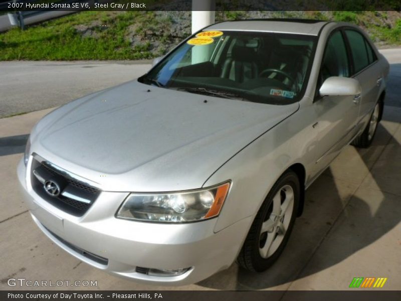 Steel Gray / Black 2007 Hyundai Sonata SE V6