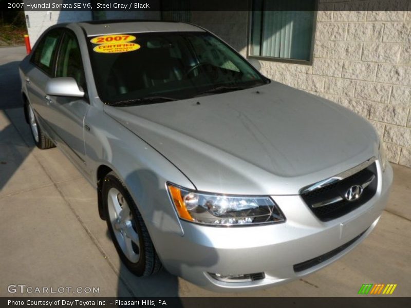 Steel Gray / Black 2007 Hyundai Sonata SE V6