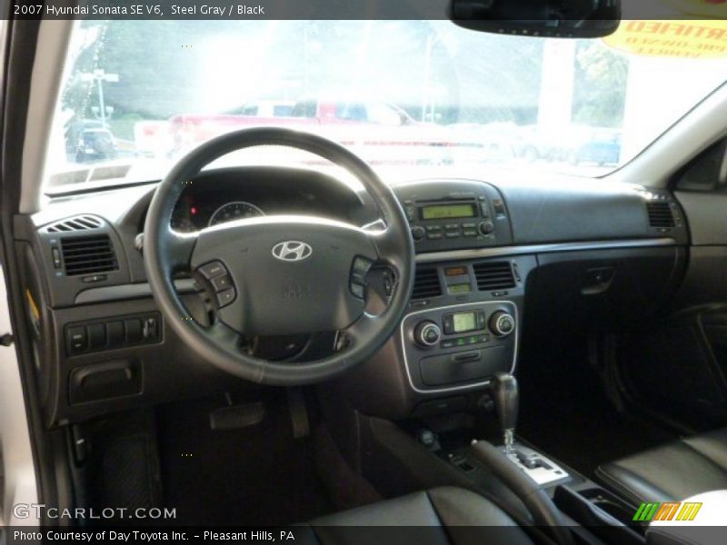 Steel Gray / Black 2007 Hyundai Sonata SE V6