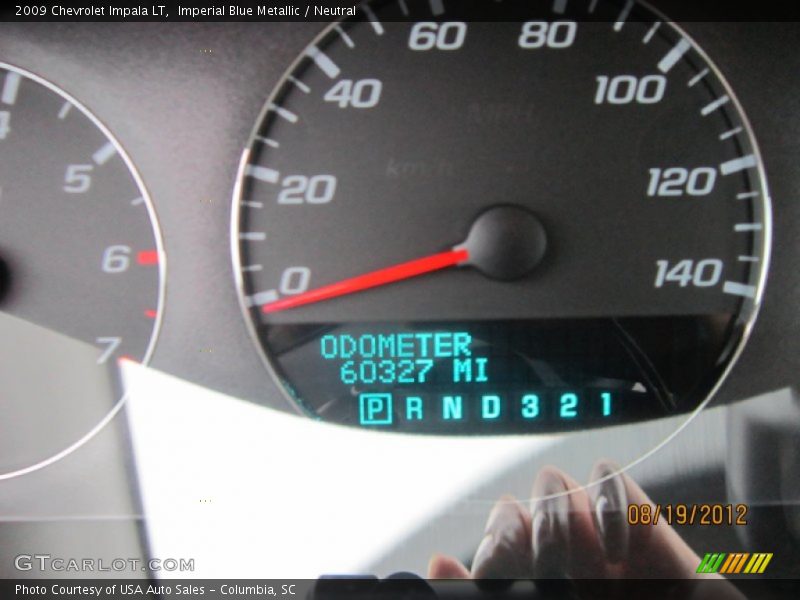 Imperial Blue Metallic / Neutral 2009 Chevrolet Impala LT