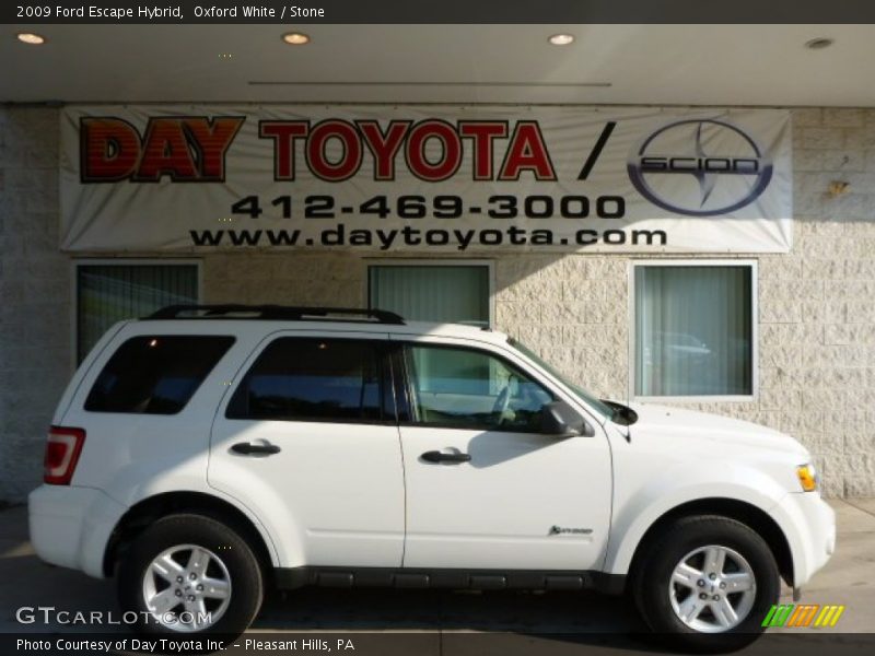 Oxford White / Stone 2009 Ford Escape Hybrid