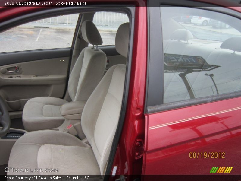 Spicy Red / Beige 2008 Kia Spectra EX Sedan