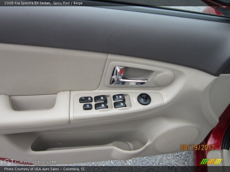 Spicy Red / Beige 2008 Kia Spectra EX Sedan