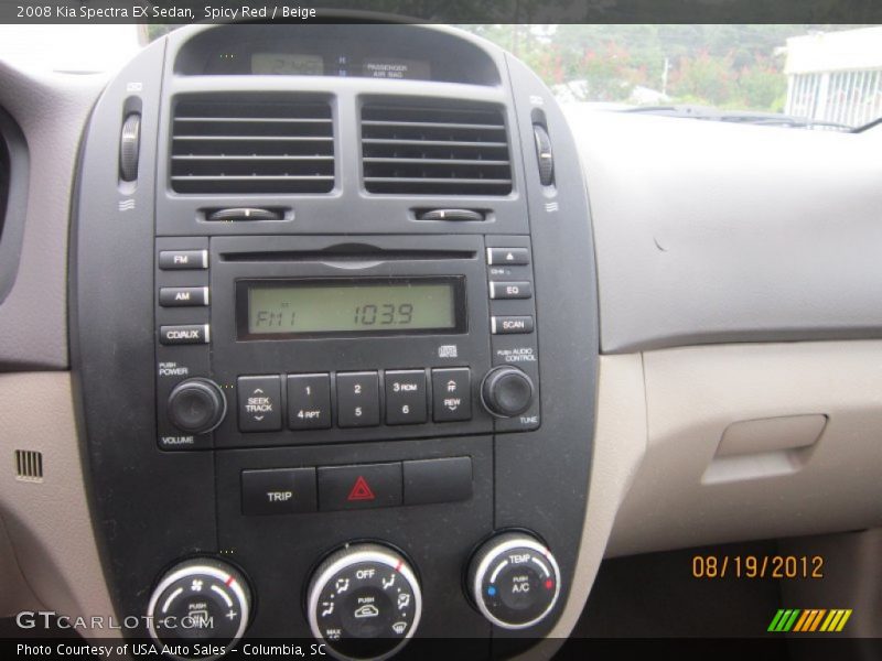 Spicy Red / Beige 2008 Kia Spectra EX Sedan
