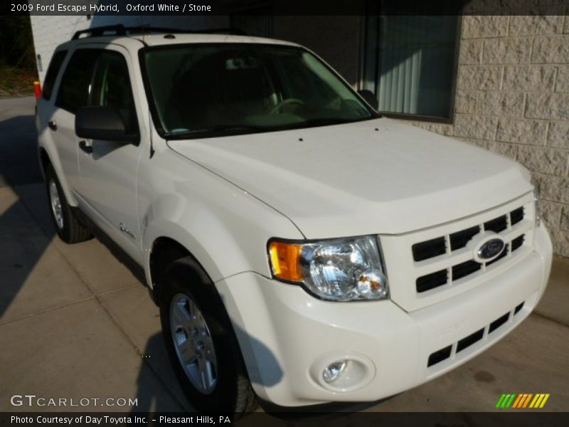 Oxford White / Stone 2009 Ford Escape Hybrid