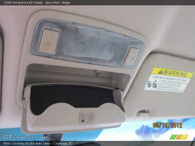 Spicy Red / Beige 2008 Kia Spectra EX Sedan