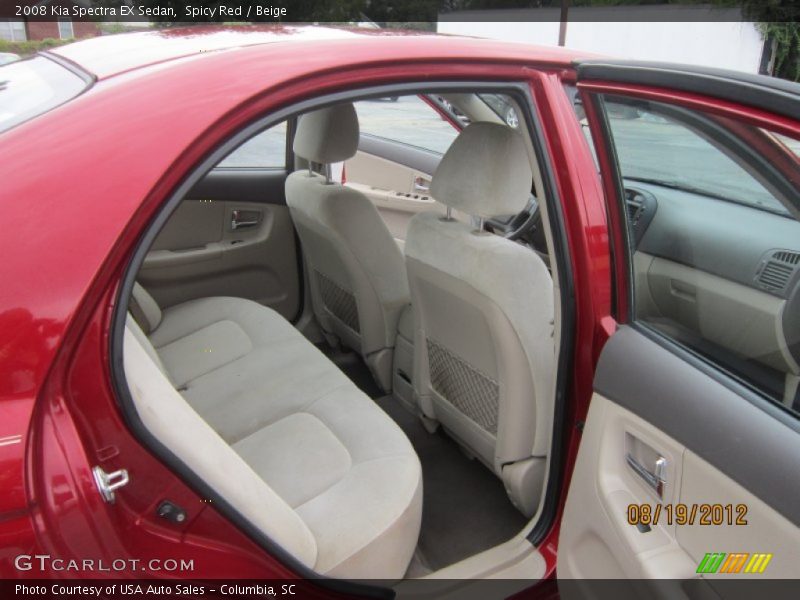 Spicy Red / Beige 2008 Kia Spectra EX Sedan