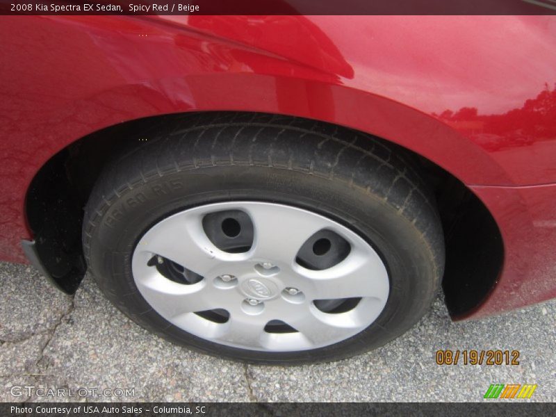 Spicy Red / Beige 2008 Kia Spectra EX Sedan