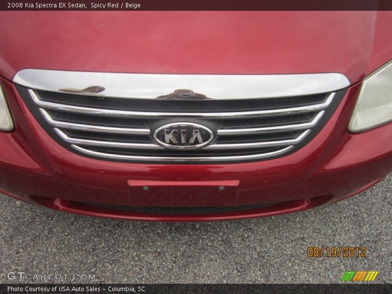 Spicy Red / Beige 2008 Kia Spectra EX Sedan