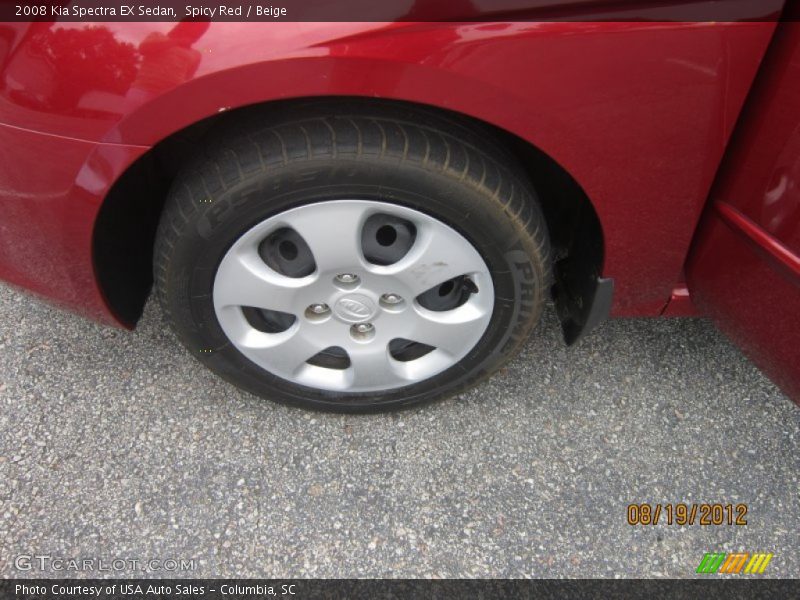 Spicy Red / Beige 2008 Kia Spectra EX Sedan